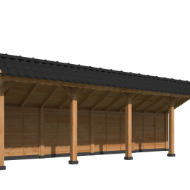 Kapschuur Bergen L Type 10 Douglas Gedroogd Potdekselplank blank