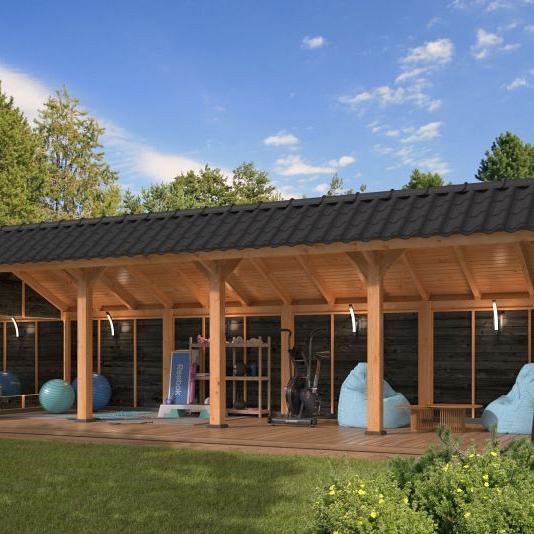 Kapschuur Bergen L Type 10 Douglas Gedroogd Potdekselplank zwart