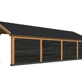 Kapschuur Bergen L Type 10 Douglas Gedroogd Potdekselplank zwart