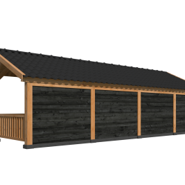 Kapschuur Bergen L Type 11 Douglas Gedroogd Potdekselplank zwart