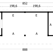 Kapschuur Bergen L Type 12 Douglas Gedroogd Potdekselplank blank