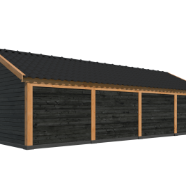 Kapschuur Bergen L Type 12 Douglas Gedroogd Potdekselplank zwart