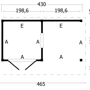 Kapschuur Bergen L Type 3 Douglas Gedroogd Potdekselplank blank