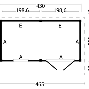 Kapschuur Bergen L Type 4 Douglas Gedroogd Potdekselplank blank