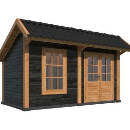 Kapschuur Bergen L Type 4 Douglas Gedroogd Potdekselplank zwart