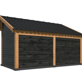 Kapschuur Bergen L Type 4 Douglas Gedroogd Potdekselplank zwart