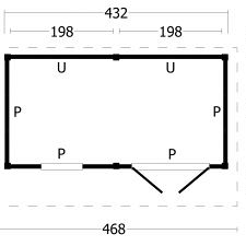Kapschuur Bergen L Type 4 Douglas Gedroogd Potdekselplank zwart
