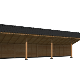 Kapschuur Bergen XL, Type 10 Douglas Gedroogd Potdekselplank blank