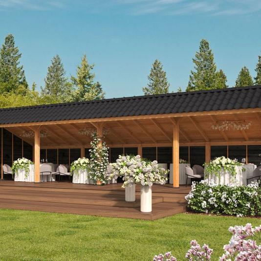 Kapschuur Bergen XL, Type 10 Douglas Gedroogd Potdekselplank zwart