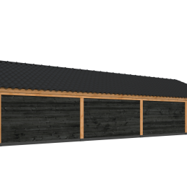 Kapschuur Bergen XL, Type 10 Douglas Gedroogd Potdekselplank zwart