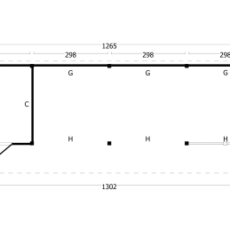 Kapschuur Bergen XL, Type 11 Douglas Gedroogd Potdekselplank blank