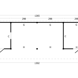 Kapschuur Bergen XL, Type 12 Douglas Gedroogd Potdekselplank blank