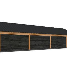 Kapschuur Bergen XL, Type 12 Douglas Gedroogd Potdekselplank zwart