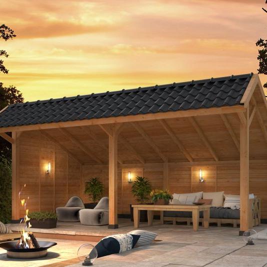 Kapschuur Bergen XL, Type 2 Douglas Gedroogd Potdekselplank blank