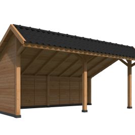 Kapschuur Bergen XL, Type 2 Douglas Gedroogd Potdekselplank blank