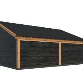 Kapschuur Bergen XL, Type 4 Douglas Gedroogd Potdekselplank zwart