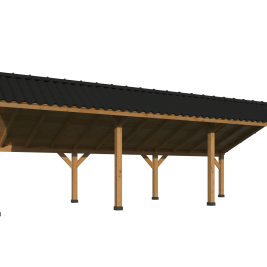 Kapschuur Bergen XL, Type 5 Douglas Gedroogd Potdekselplank blank