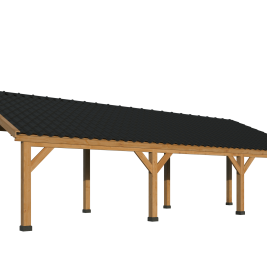 Kapschuur Bergen XL, Type 5 Douglas Gedroogd Potdekselplank blank