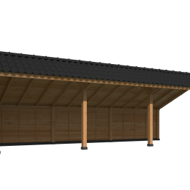 Kapschuur Bergen XL, Type 6 Douglas Gedroogd Potdekselplank blank