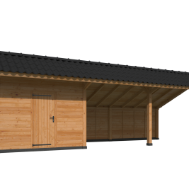 Kapschuur Bergen XL, Type 7 Douglas Gedroogd Potdekselplank blank