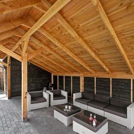 Kapschuur Bergen XL, Type 7 Douglas Gedroogd Potdekselplank zwart