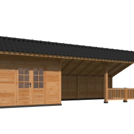 Kapschuur Bergen XL, Type 8 Douglas Gedroogd Potdekselplank blank