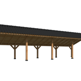 Kapschuur Bergen XL, Type 9 Douglas Gedroogd Potdekselplank blank