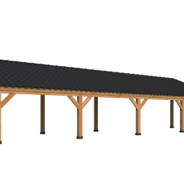 Kapschuur Bergen XL, Type 9 Douglas Gedroogd Potdekselplank blank