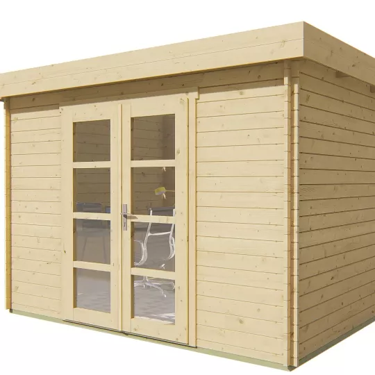 Blokhut - Tuinhuis Extramodern | 28 mm | vuren Red Class Wood geïmpregneerd