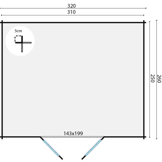Blokhut - Tuinhuis Extramodern | 28 mm | vuren Red Class Wood geïmpregneerd