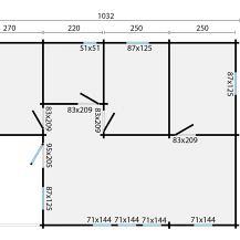 Blokhut - Tuinhuis Formigal | 70 mm | onbehandeld