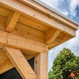 Blokhutaccessoires aluminium buitenhoek daktrim 4,5 x 4,5 x 50 cm incl. 1 klang