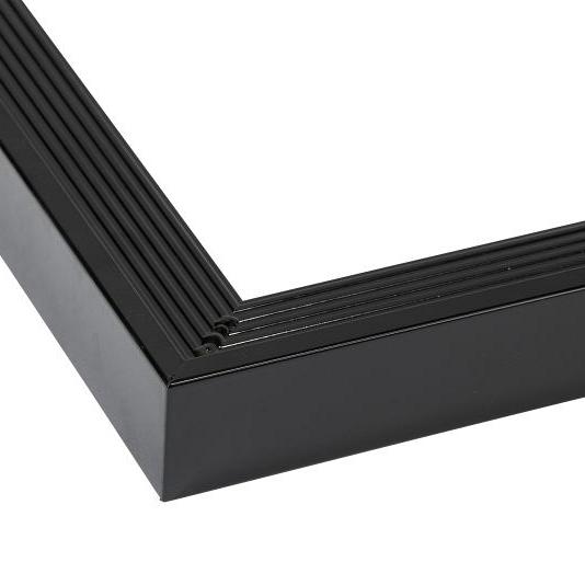 Blokhutaccessoires aluminium zwart Buitenhoek daktrim 4,5 x 4,5 x 50 cm