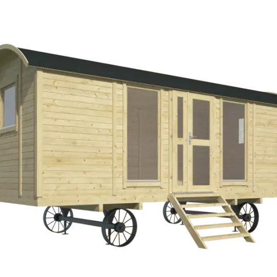 Circuswagen Barby | 19mm | vuren onbehandeld | 600 x 240 cm | excl. onderstel