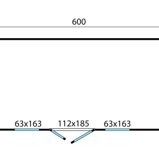 Circuswagen Barby | 19mm | vuren onbehandeld | 600 x 240 cm | excl. onderstel