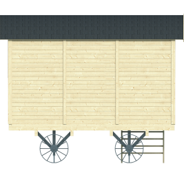 Circuswagen Joey | 19mm | vuren onbehandeld | 360 x 240 cm | excl. onderstel