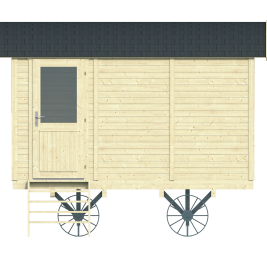 Circuswagen Joey | 19mm | vuren onbehandeld | 360 x 240 cm | excl. onderstel