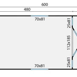 Circuswagen Johnny | 19mm | vuren onbehandeld | 600 x 240 cm | excl. onderstel