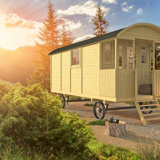 Circuswagen Kathy | 19mm | vuren onbehandeld | 500 x 240 cm | excl. onderstel