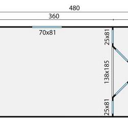 Circuswagen Paddy | 19mm | vuren onbehandeld | 480 x 240 cm | excl. onderstel