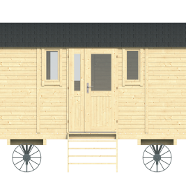 Circuswagen Patricia | 19mm | vuren onbehandeld | 480 x 240 cm | excl. onderstel