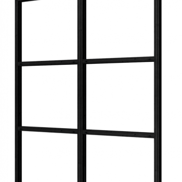 Complete set steellook glaswand zwart 198,6 x 224 cm