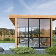 Complete set steellook glaswand zwart 232 x 224 cm