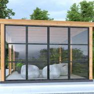 Complete set steellook glaswand zwart 330,4 x 224 cm