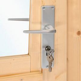 Deur enkel met raam D6 LS vuren 90,5 x 196 cm, links scharnierend