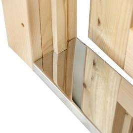 Deur enkel met raam D6 RS vuren 90,5 x 196 cm | Red Class Wood geïmpregneerd, rechts scharnierend