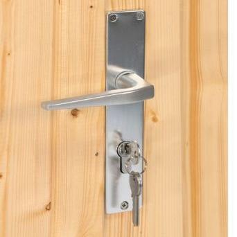 Deur enkel D5 LS vuren 90,5 x 196 cm | groen geïmpregneerd,  links scharnierend