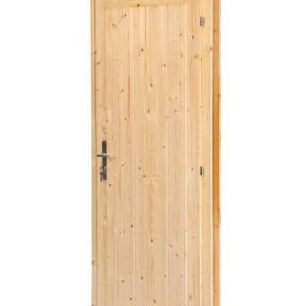 Deur enkel D5 RS vuren 90,5 x 196 cm | Red Class Wood geïmpregneerd, rechts scharnierend