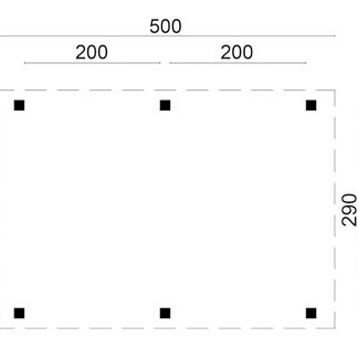 DHZ Carport Sloten Douglas fijnbezaagd 350 x 500 cm