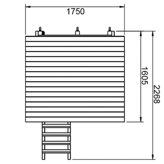 DHZ Houtpakket Blue Rabbit Toren Beach Hut 8,8 x 8,8 cm